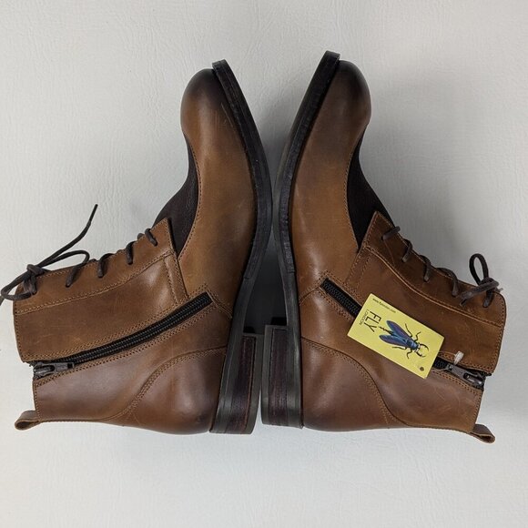 NWT Fly London Arty Ankle Boots Women's Size 11 - 11.5 Brown - Picture 3 of 9